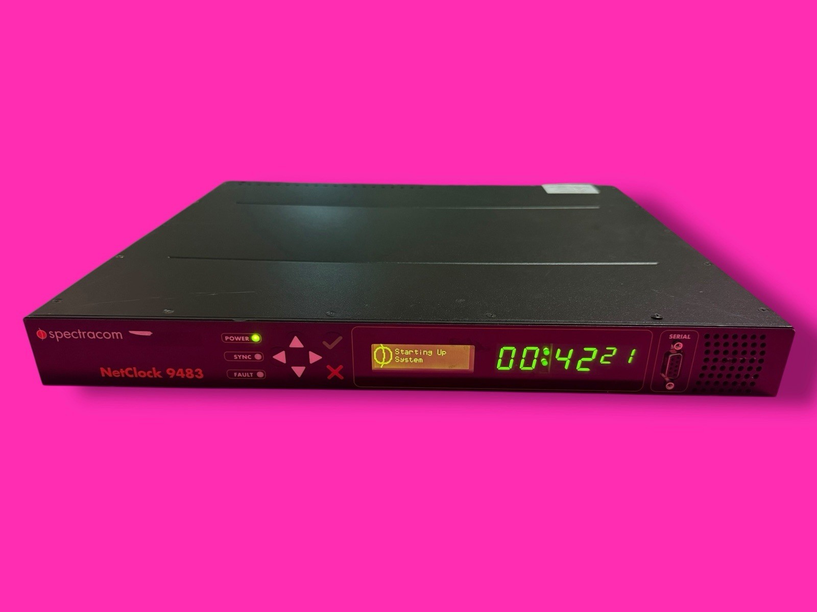 Spectracom NetClock 9483 Menu Digital Clock Display Network Time Clock Unit Only