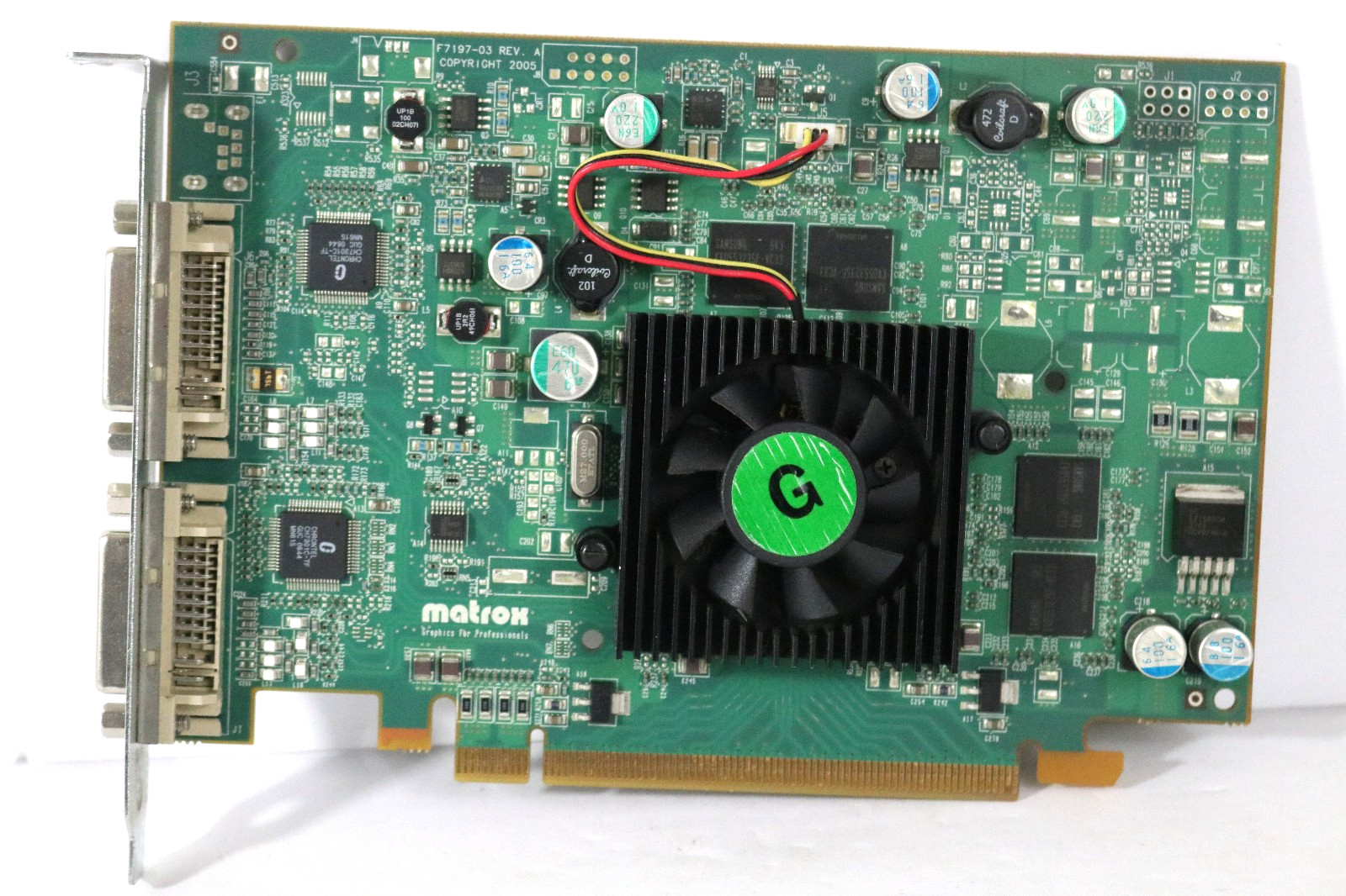 Matrox Parhelia PH-E128APVF PCIe DIN8 Dual DVI Video Card F7197-03 Rev A