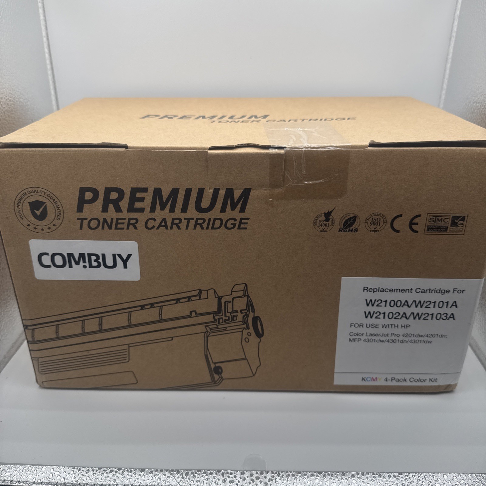 COMBUY 210A Toner Cartridge Chip 4 Pack 210X Replacement for HP 210A W2100A 210X