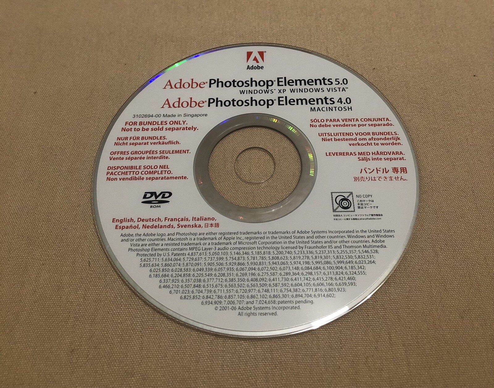 Adobe Photoshop Elements 5.0 Software Photo Editor Win XP  4.0 Mac NEW