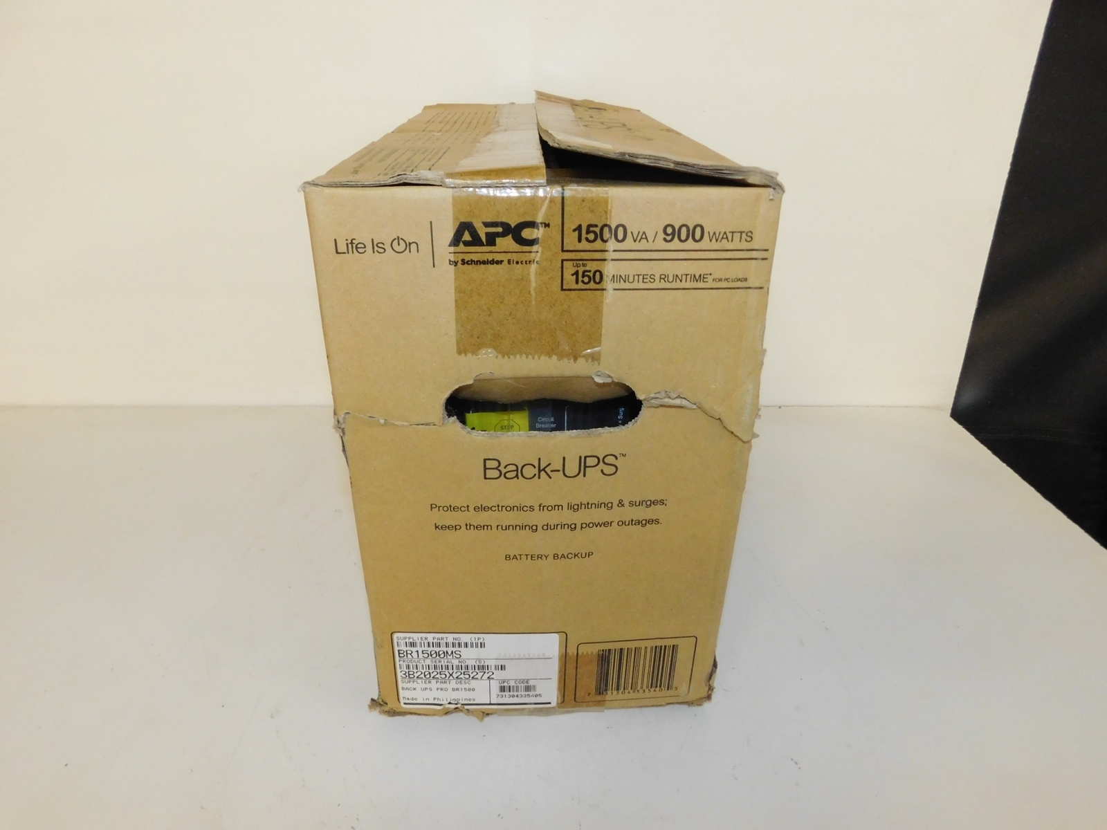 ^^ SCHNEIDER ELECTRIC APC MODEL BR1500MS BATTERY BACK UP (SMJ125)