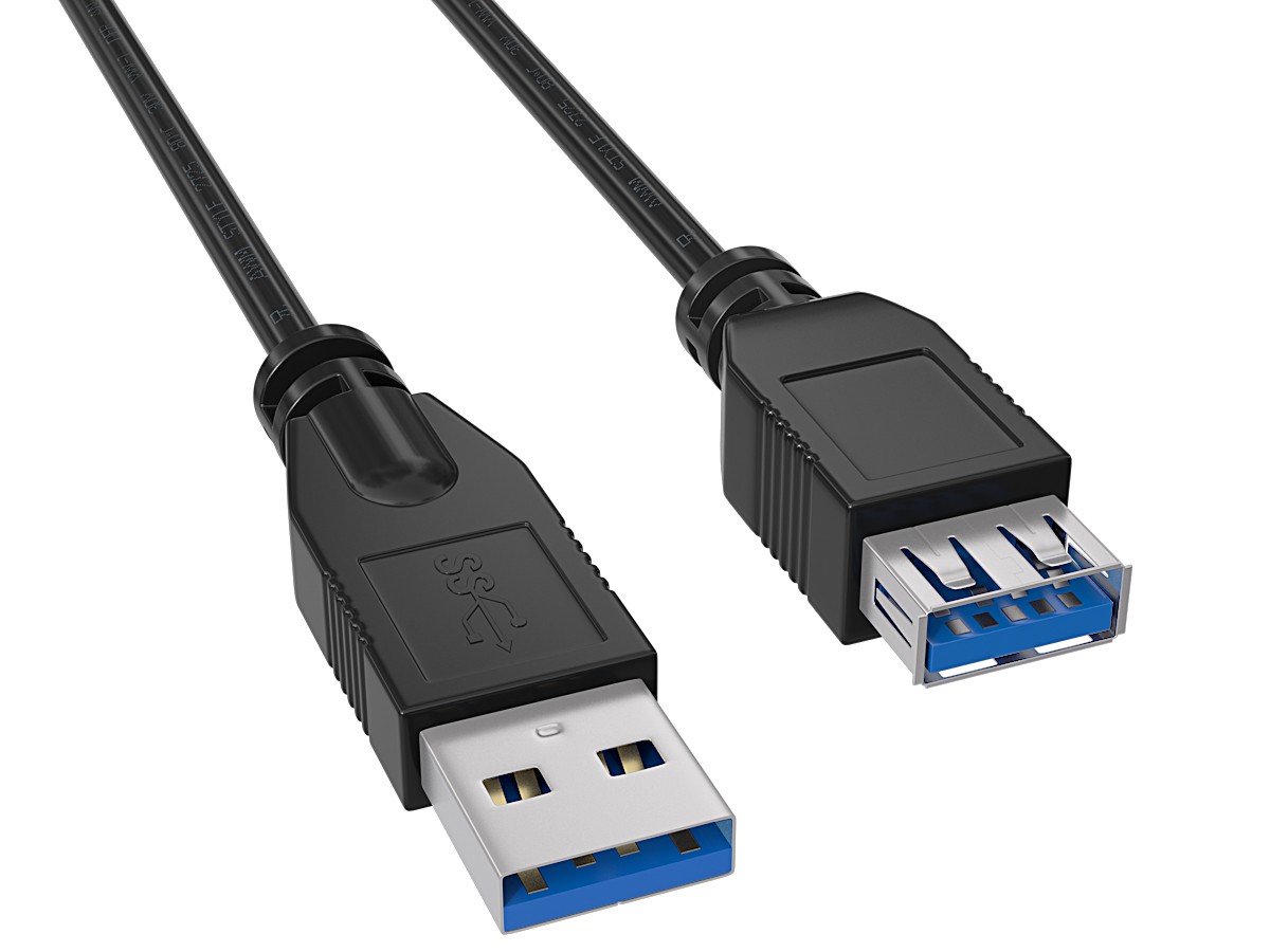 1ft SuperSpeed USB 3.0 Cable Type A to Type A Male to Female Extension Cable,...