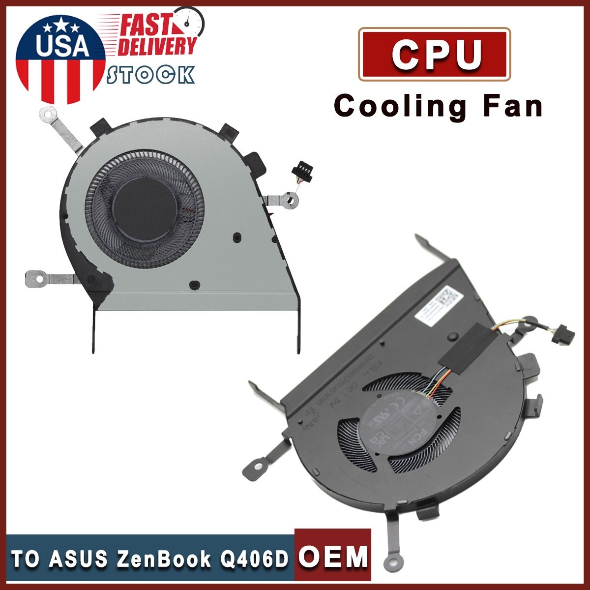 Original CPU Cooling Fan For ASUS ZenBook Q406D Q406DA UM462DA UX462DA Tablet