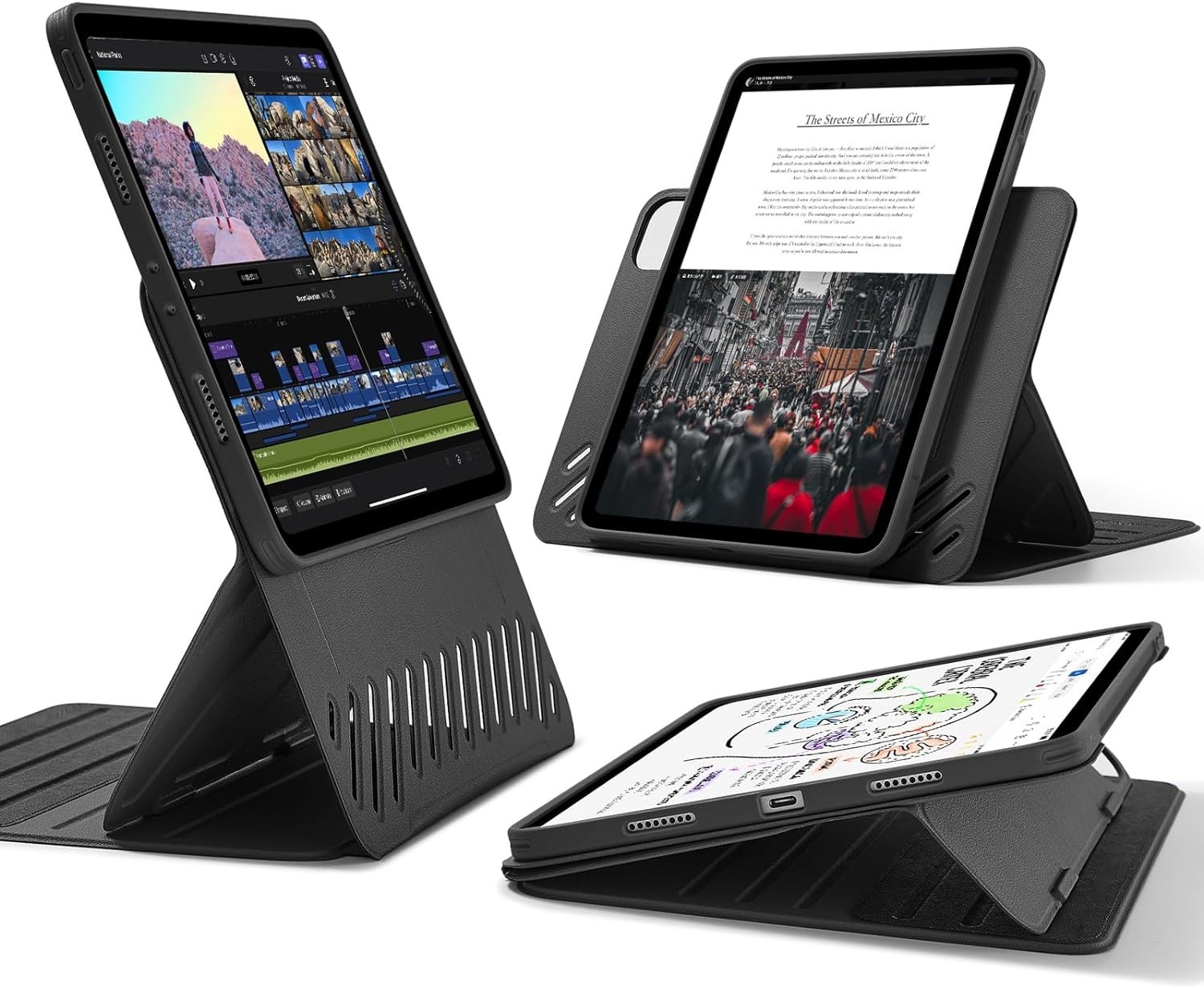 ESR Shift iPad Pro 11 Inch Case 22/21/20/18 Rotating Magnetic Stand black