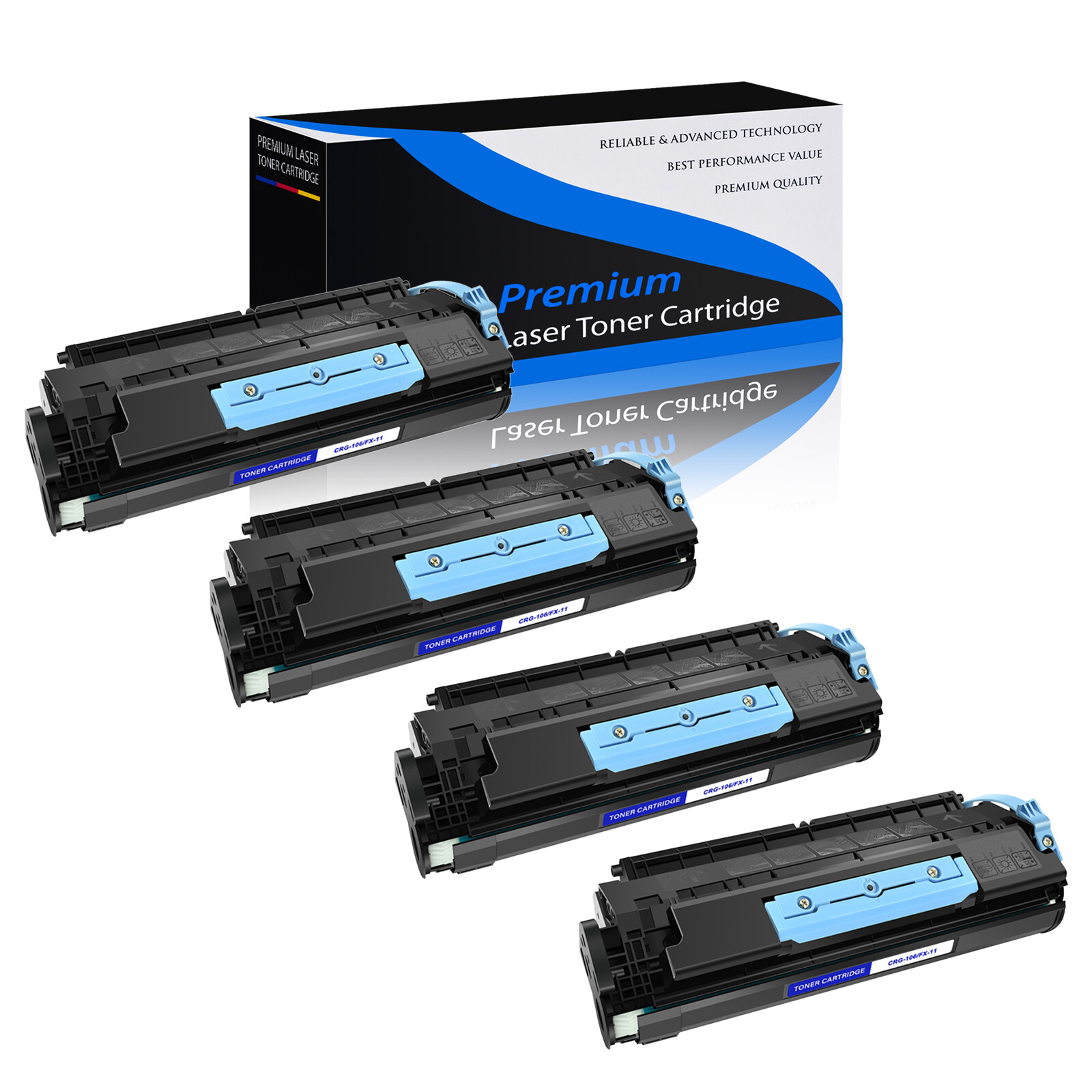 4PK Black C106 Toner for Canon 106 Image Class MF6540 MF6550 MF6590 MF6595