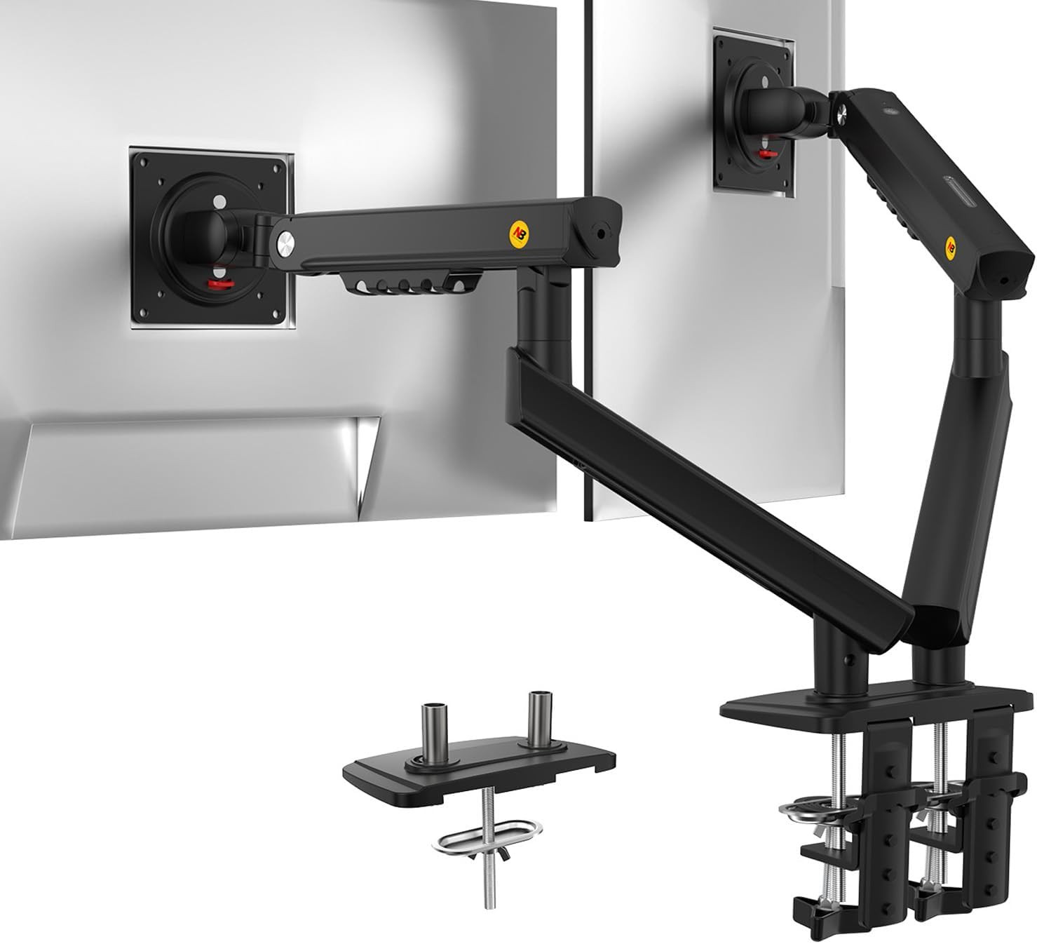 NB Dual Monitor Mount, Dual Monitor Stand Fits up to 32 Inch, Mechanical Spring