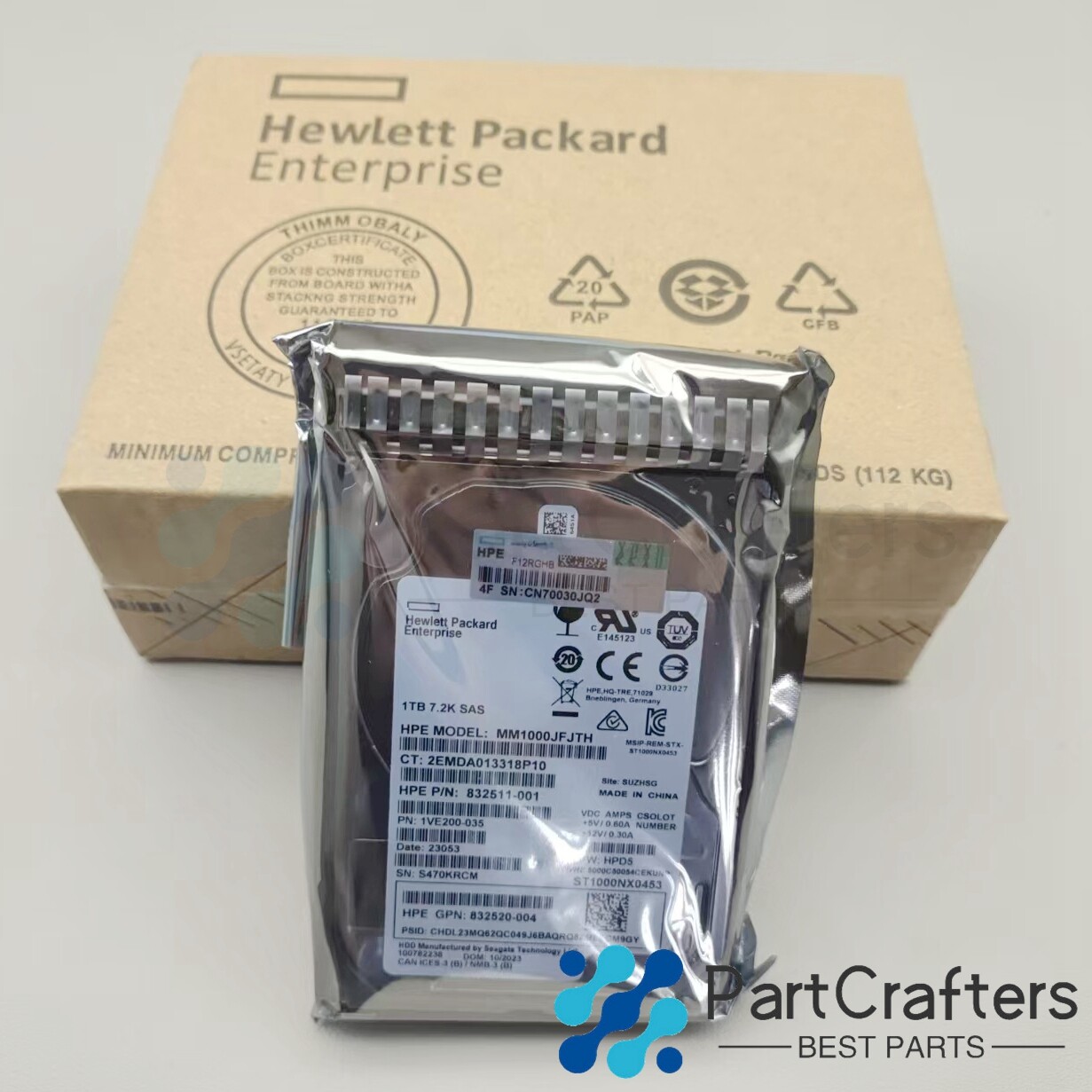 New HPE 1TB 7.2K 12G SFF 2.5" SAS SC HARD DRIVE G9 G8 HDD 832514-B21 832984-001
