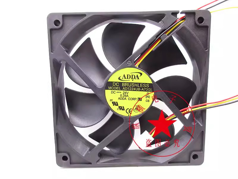 1PC ADDA AD1224UB-A73GL DC24V 0.25A 3-wire equipment cooling fan