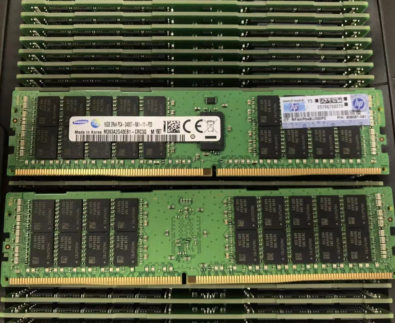16GB RAM DDR4 2RX4 PC4-2400T-RA1-11-P20 M393A2G40EB1-CRC30 M  REG 2400 16G HP
