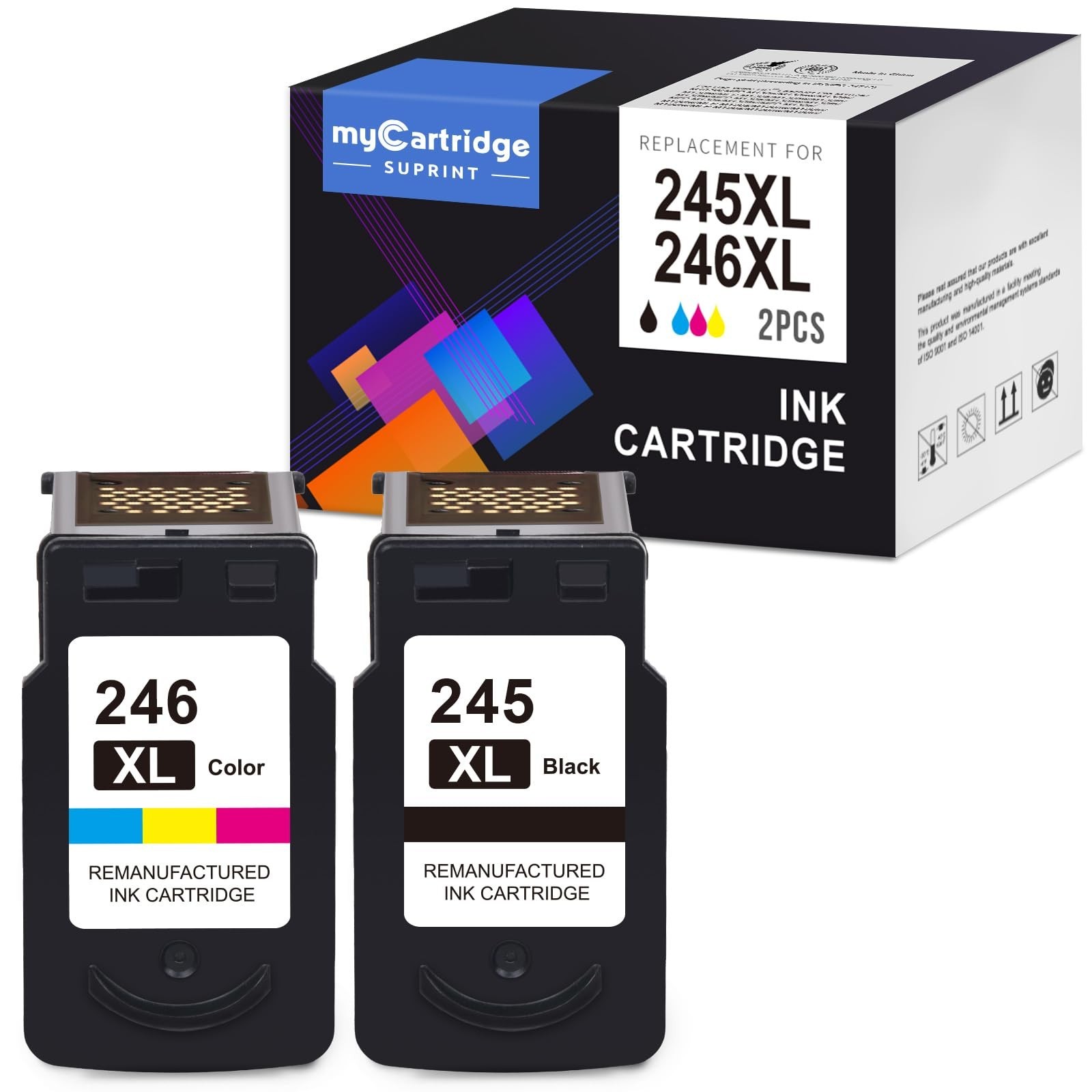 myCartridge SUPRINT 245XL Ink Cartridge PG-245 CL-246 Replacement for Canon I...