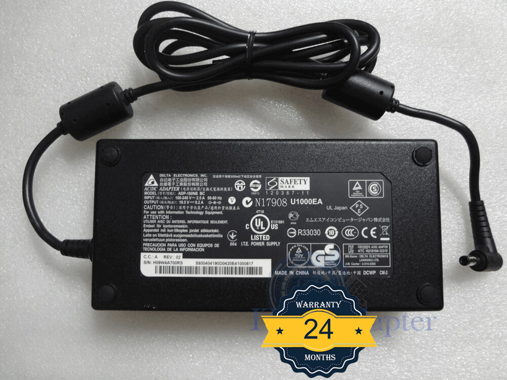 NEW DELTA 19.5V9.2A for MSI GT70 2PC Dominator MS-1762 MS-1763 100%Original 180W