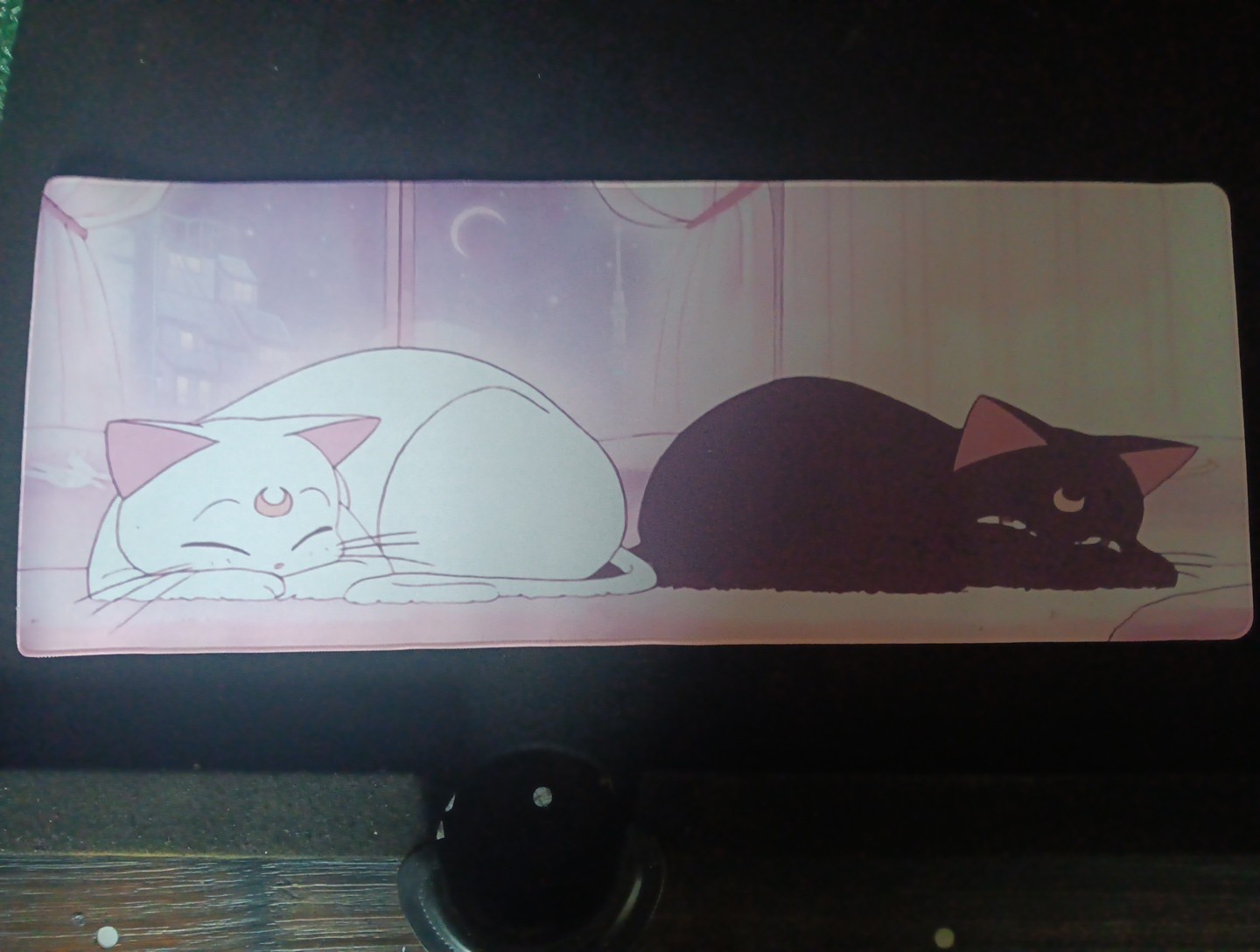 Large Mouse Pad 2 Sleeping Kittens Cute Design Desk Mat for Office Home Gaming