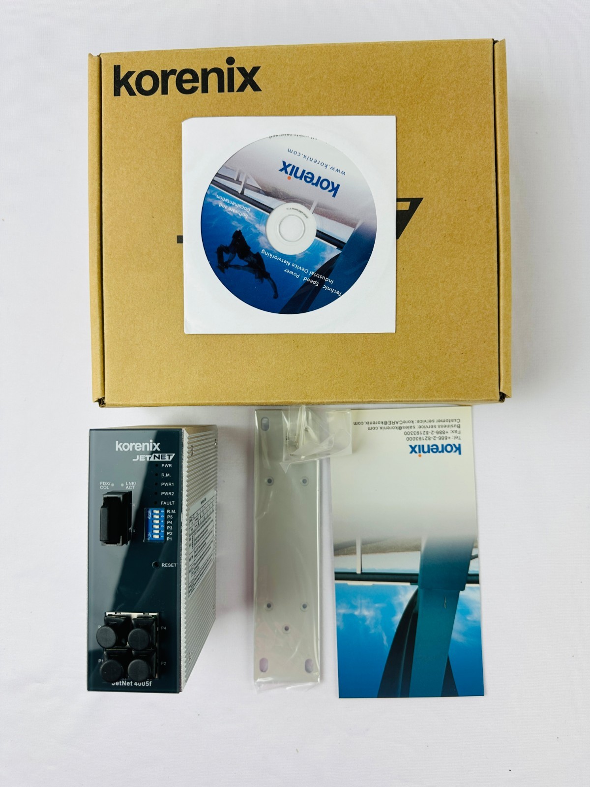 Korenix JetNet 4005f-m Industrial 5-Port Web-Managed Fast Ethernet Fiber Switch