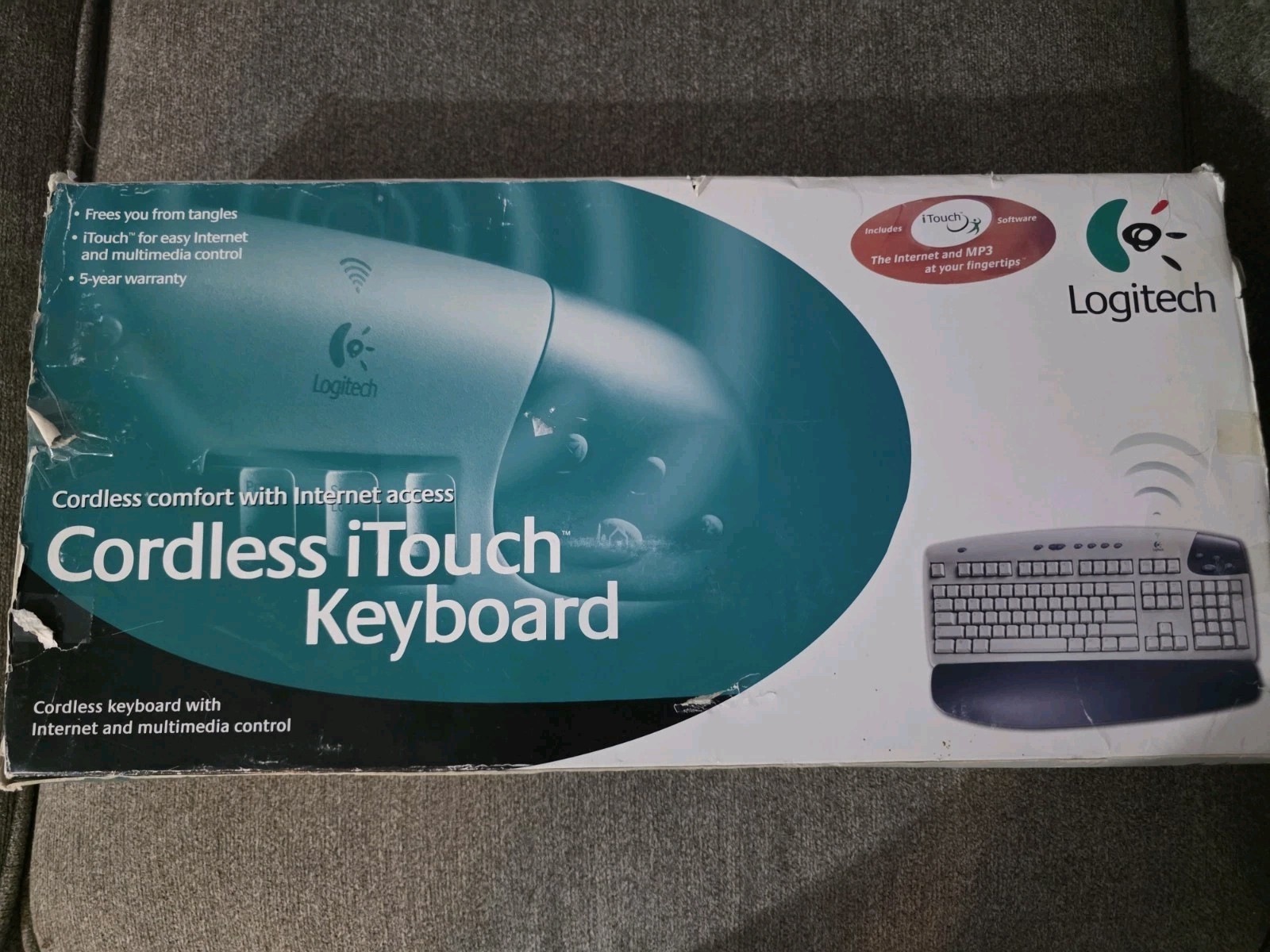 Logitech Cordless iTouch Keyboard Complete w/ Receiver Box Manuals – Slight Use