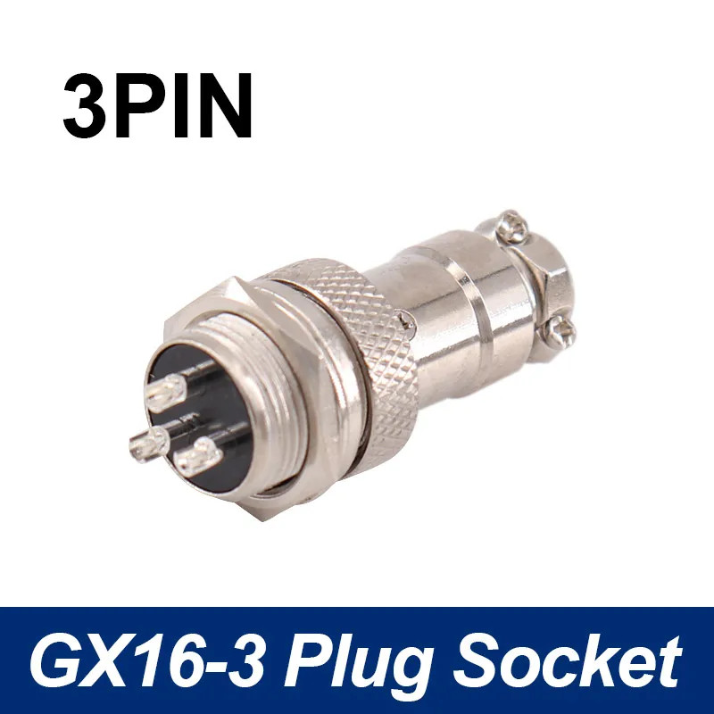 Cable Connector Metal Male Plug Female Socket GX16-3Pin GX16-4 5pin 7pin 9-10pin