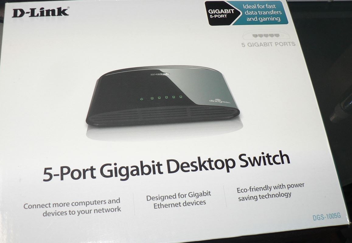 D-Link DGS-1005G 5-Port Gigabit Desktop Switch 1000mbps NEW Sealed Eco-friendly 