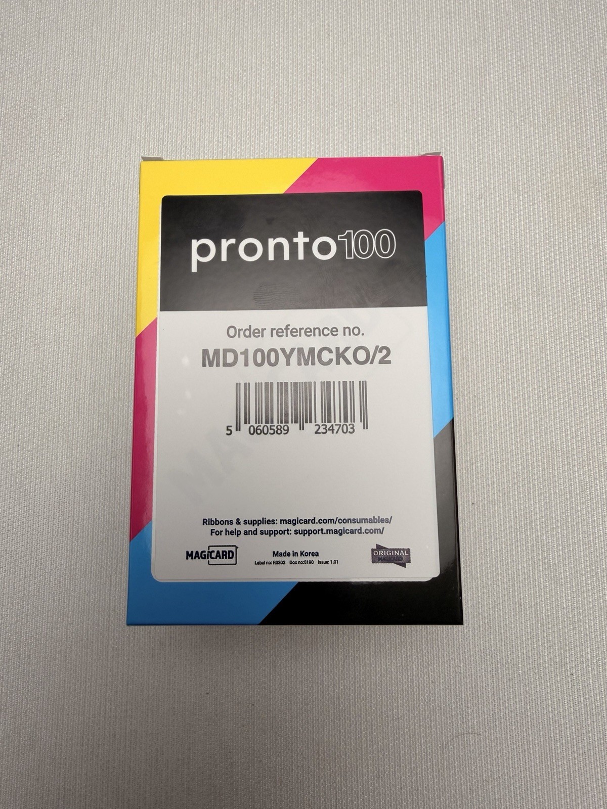 Magicard Pronto100 YMCKO Color Ribbon MD100YMCKO/2 Genuine OEM 300 Prints