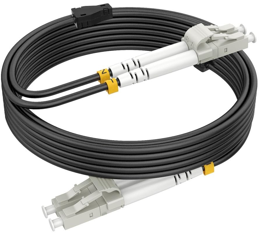 RamboCables OM3 LC to LC Armored Multimode Fiber Patch Cable 165ft/50m