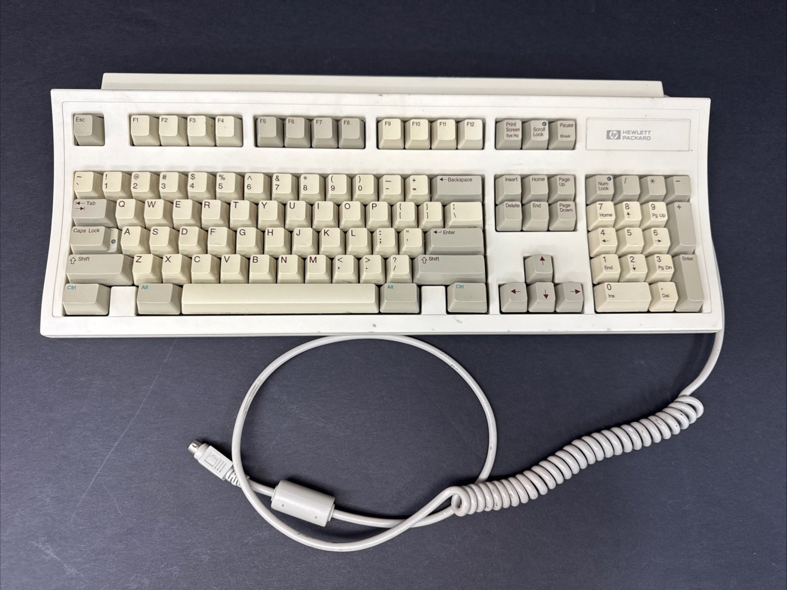 Vintage HP Hewlett Packard C3754A PS/2 Keyboard C3754-60201 Tested Working