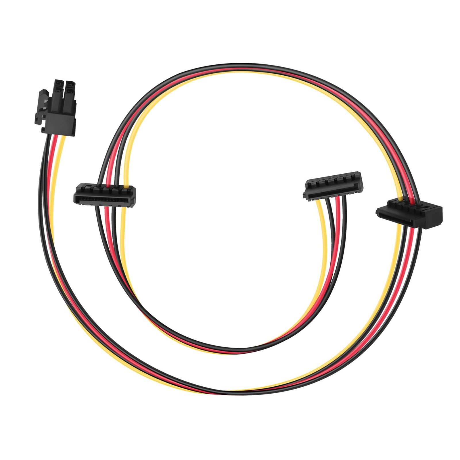 SATA Power Cable for HP 6000/8000 Series, 4Pin to 15Pin 3-Port Splitter, 18AW...