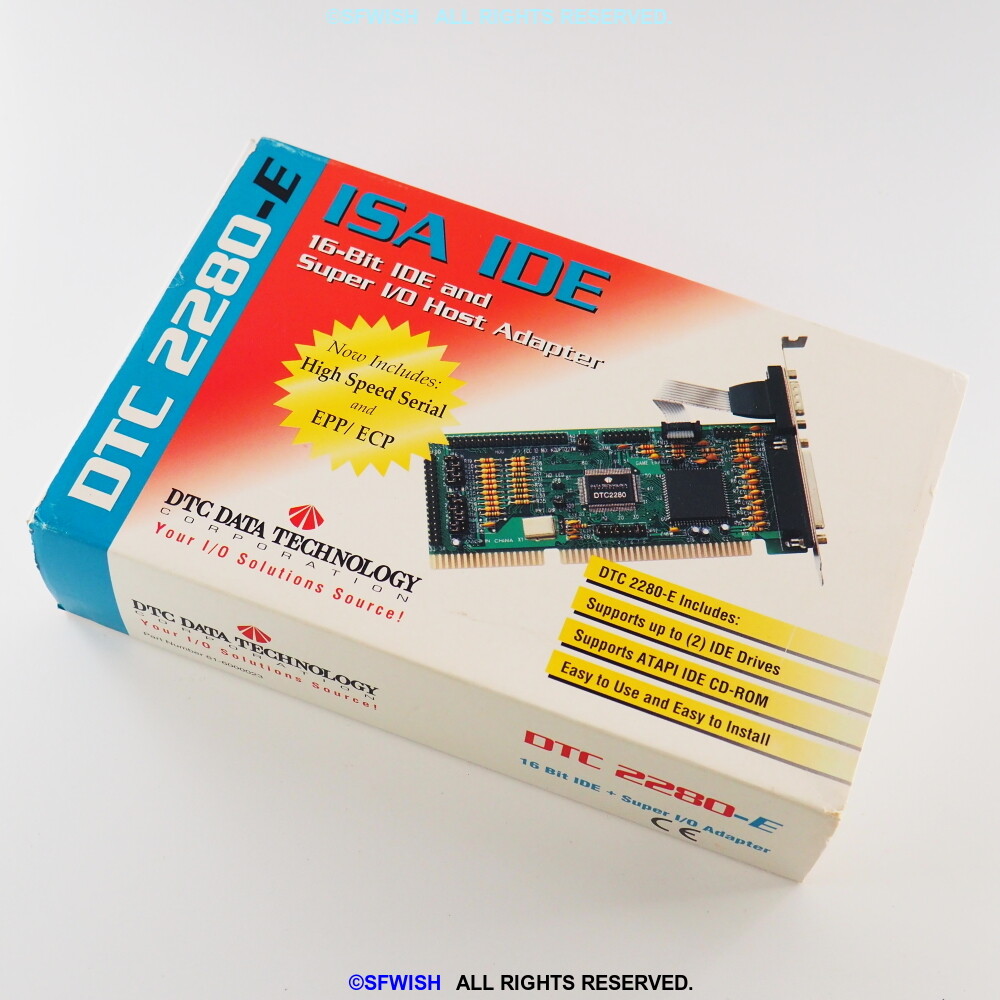NEW DTC Data Technology 2280-E 16-Bit IDE and Super I/O Host Adapter *NOS*