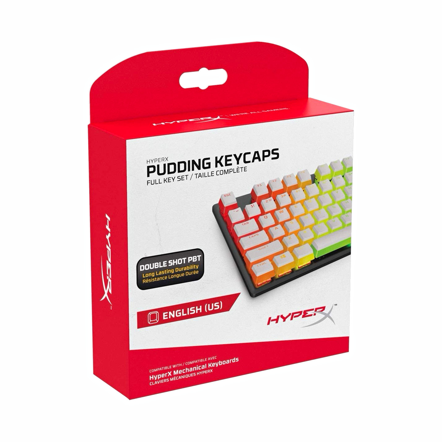 HyperX Pudding Keycaps Full Set English (US) Double Shot PBT Key Caps