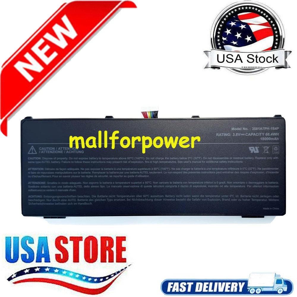 Replacement 3581A7PH-1S4P Battery for Autel Diagnostic Scan 18000mAh 68.4Wh