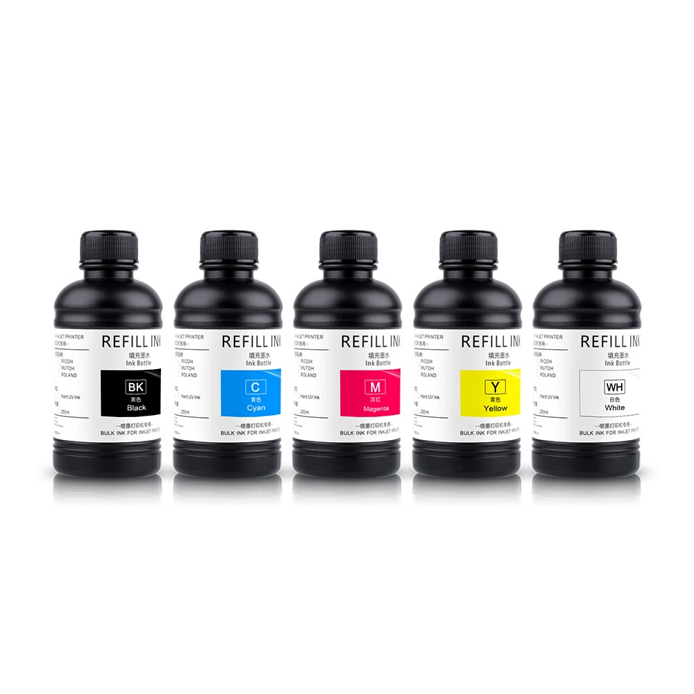 5*250ML/Bottle LED UV Ink For XP600 TX800 L800 R290 1390 1400 Printer