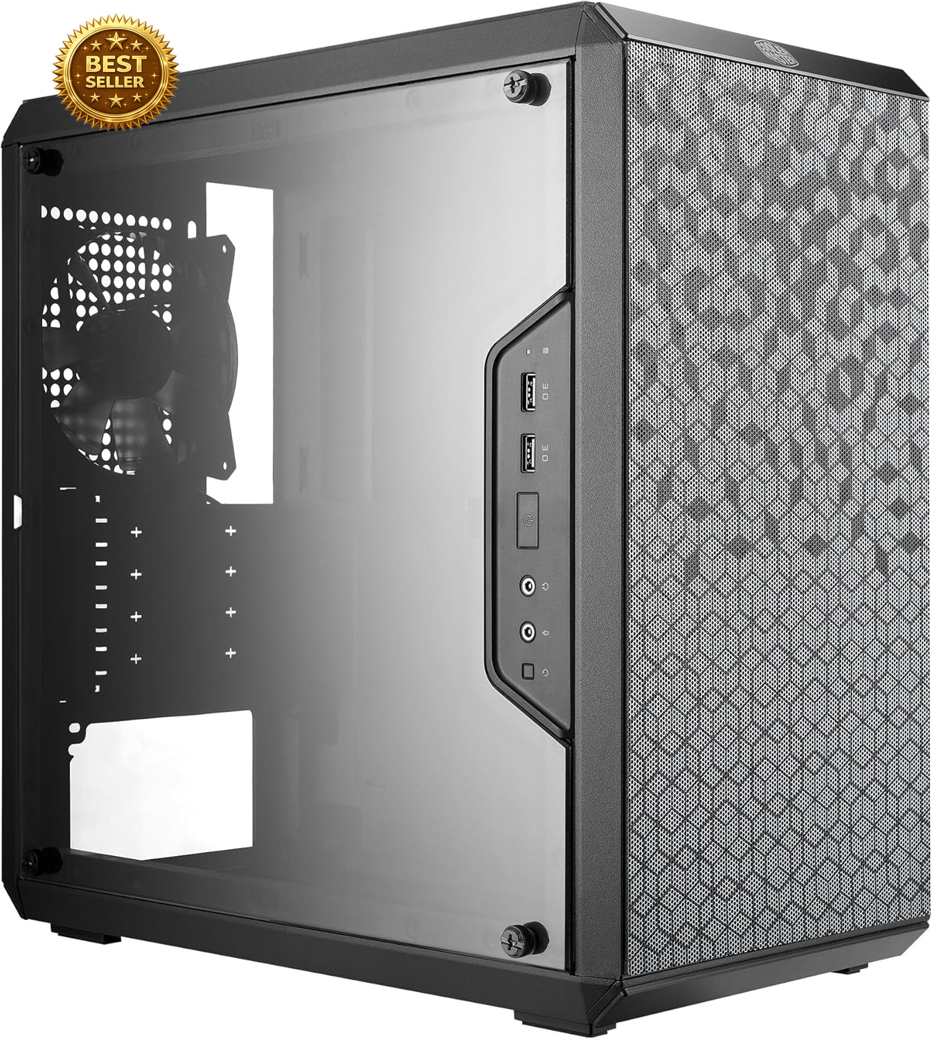 Micro ATX PC Case High Airflow 360mm GPU 240mm AIO Clear Side Panel