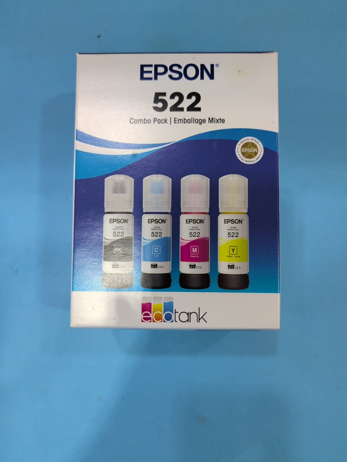 Epson T522 Black/Cyan/Magenta/Yellow Refill Ink Bottle Kit