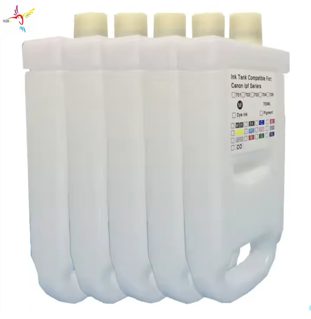 5PC 700ML PFI-703 Refill Ink Cartridge With Chip for Canon IPF 810 815 820 825 