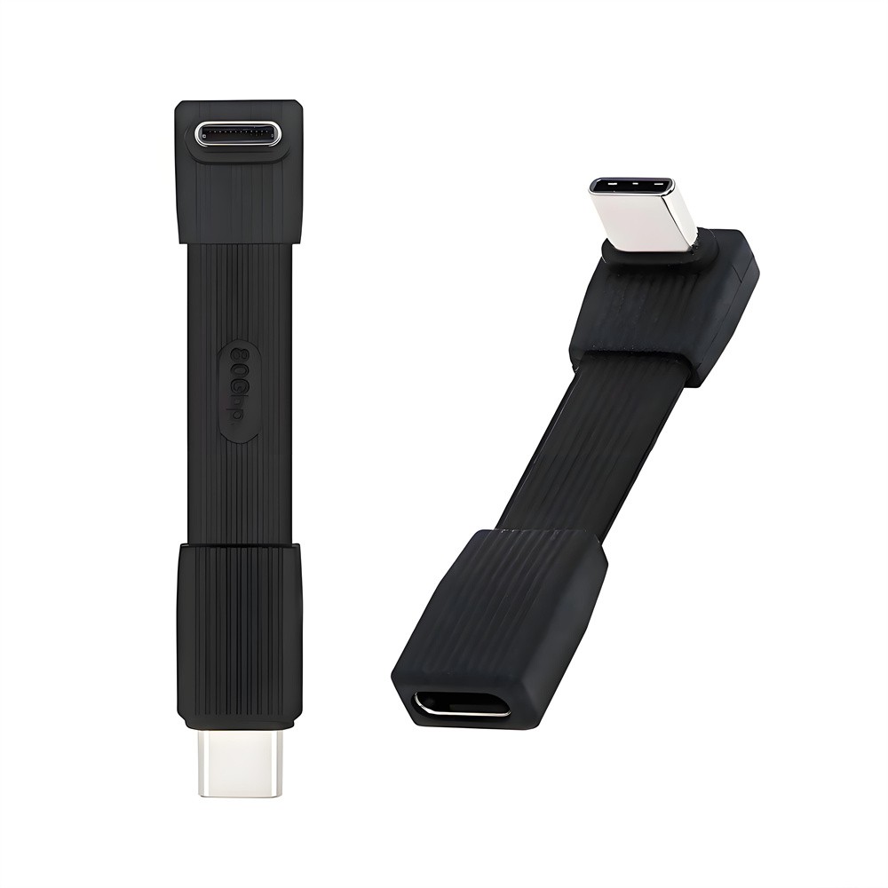 USB 80Gbps Male to Male & Female Extension Flat FPC Cable Up Angled 240W 16K 8K
