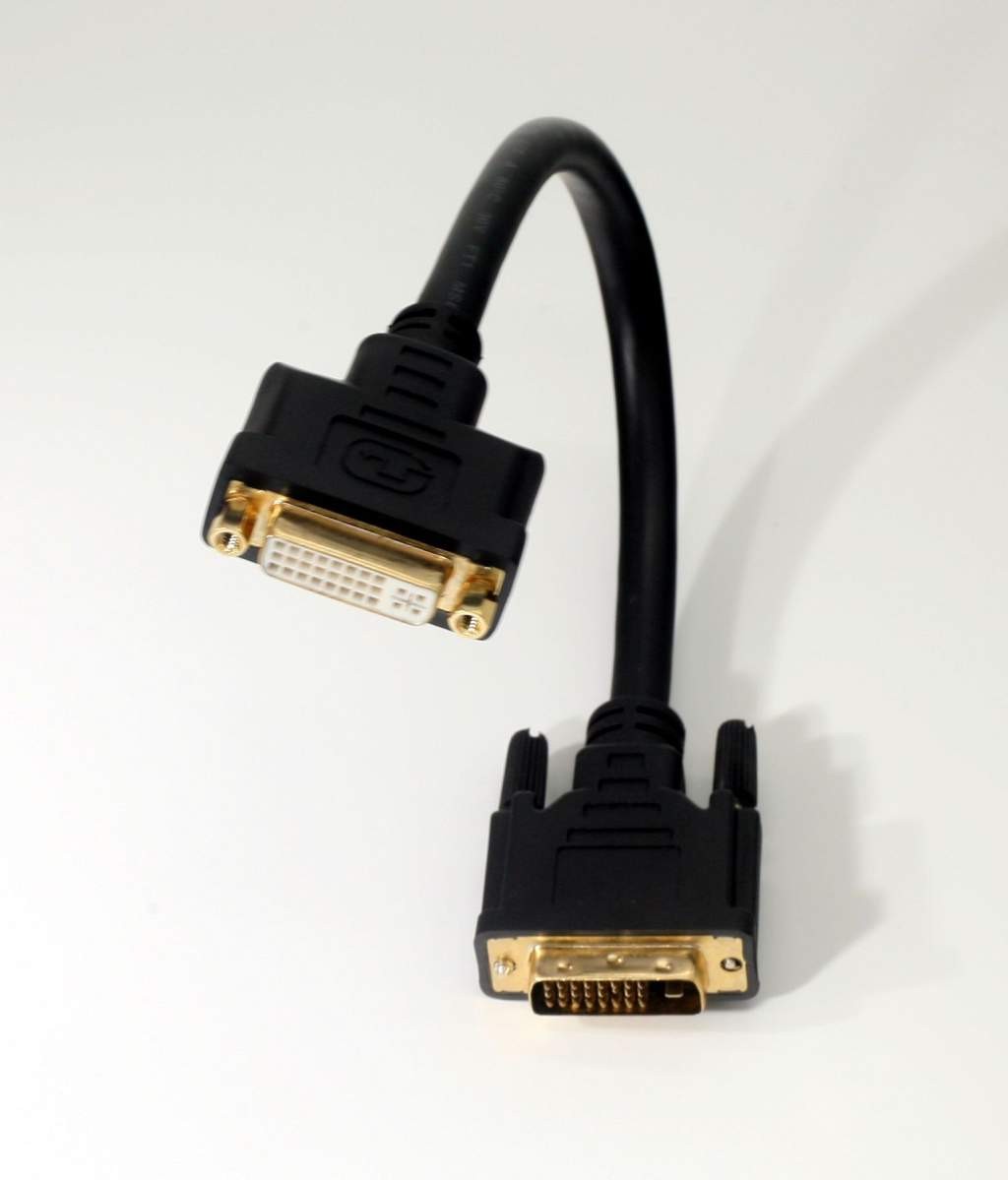 Digital DVI-D Cable 1FT Male to Female Extension