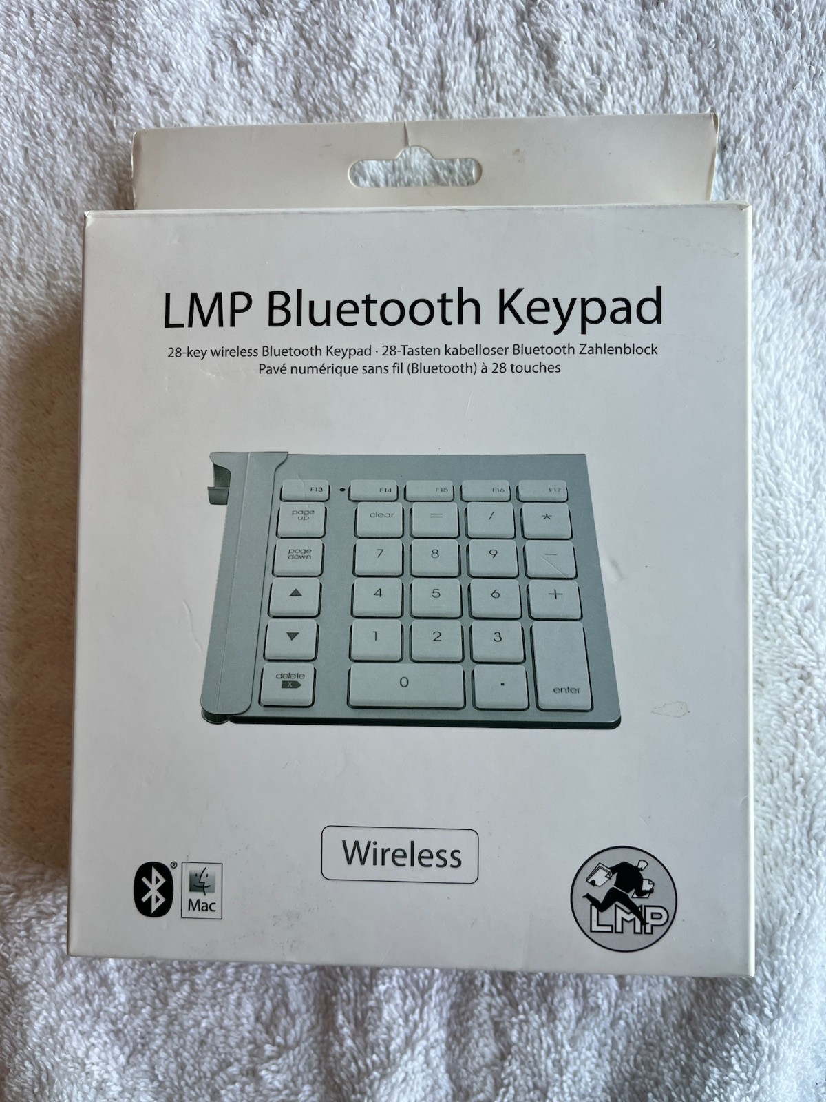 LMP WKP-1314 Bluetooth Numeric Keypad Mac iMac MacBook Wireless 28-Key Tested