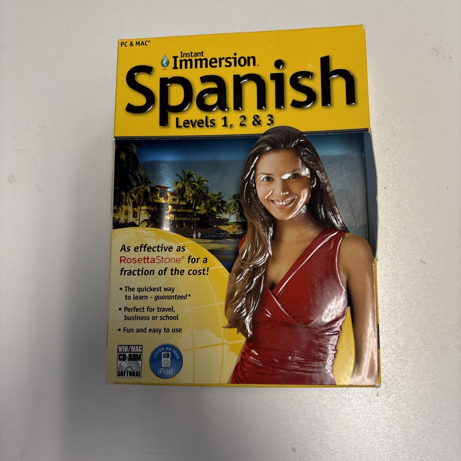 Spanish Language Course Instant Immersion Levels 1-3 (PC and MAC) Sealed, 9 CDs