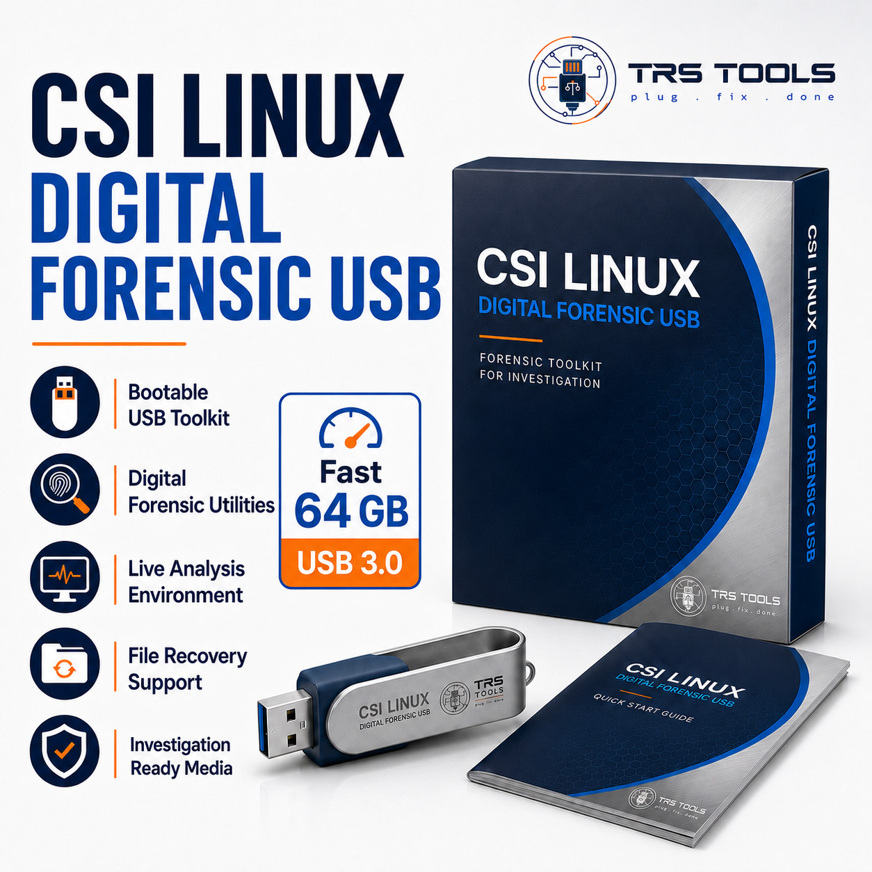 CSI Linux Bootable 64GB USB 3.0 Forensics OSINT Security Tool