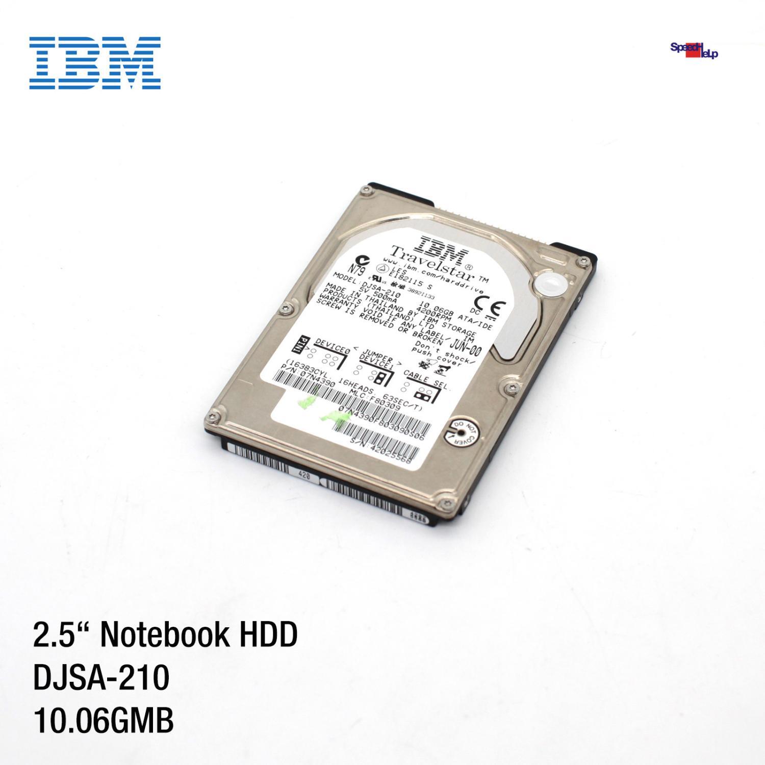 Ibm Djsa-210 10.06gb 2.5" Inch Notebook Laptop Hdd Hard Disk 07n4390