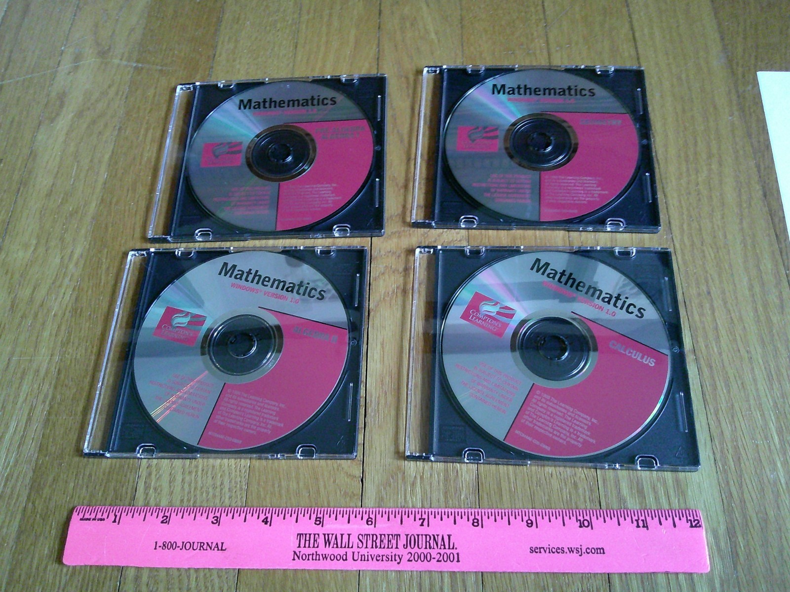Vtg Compton's Learning Mathematics CDs Geometry Algebra Pre, 1,2 & Calculus 4 cd