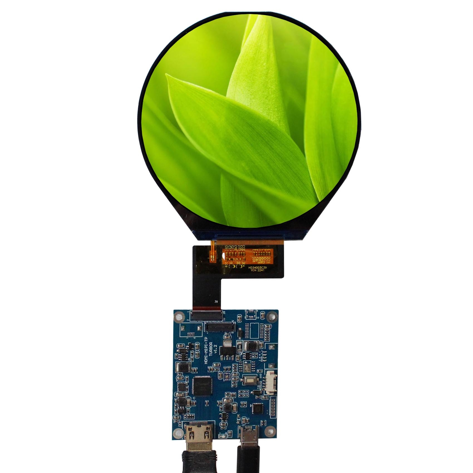 HD LCD Controller Board 3.4inch  VS34003C39 800X800 Round LCD Screen: