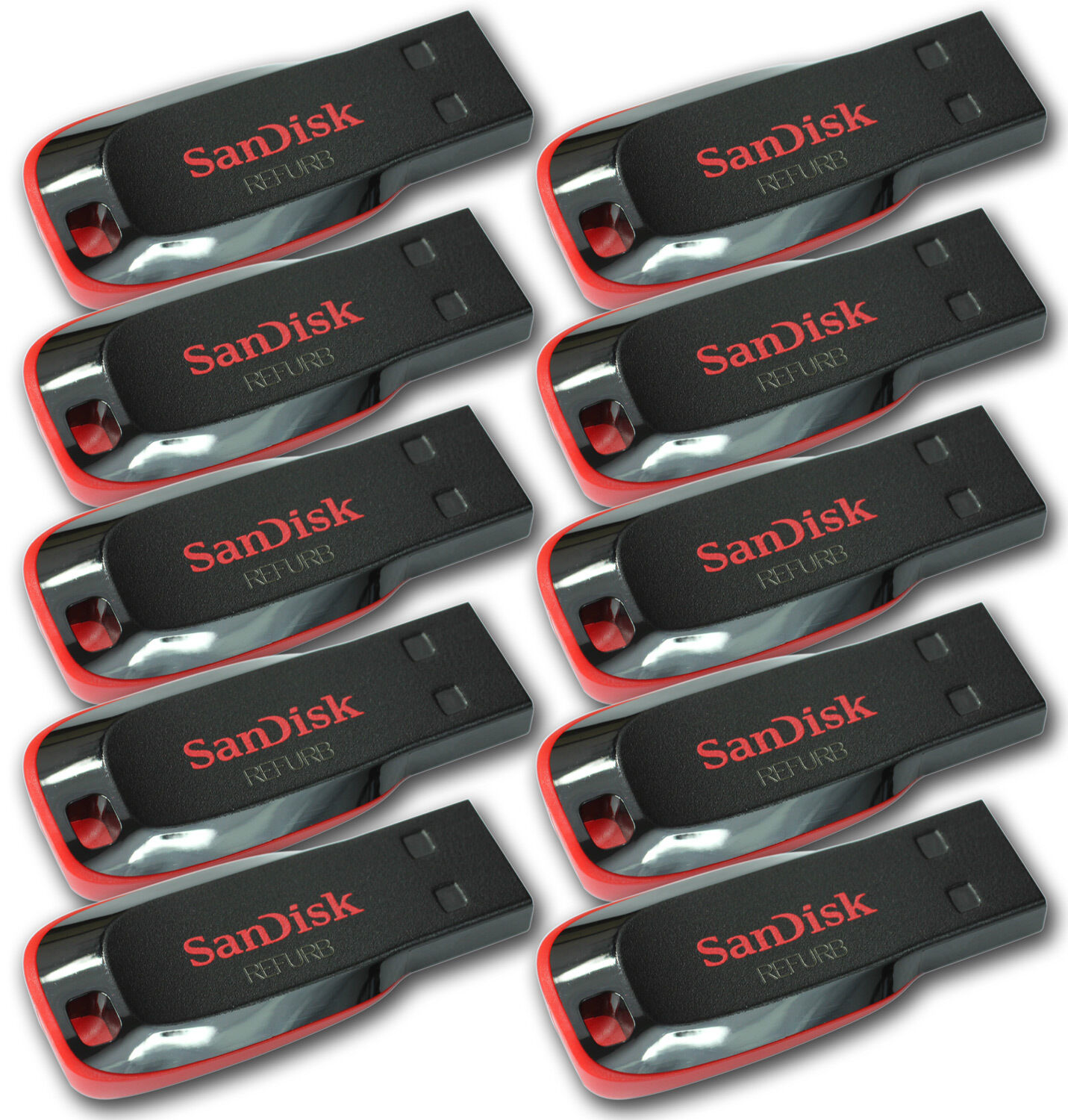 LOT 10 x SanDisk 16GB = 160GB Cruzer BLADE USB Flash Pen Drive 16 GB SDCZ50-016G