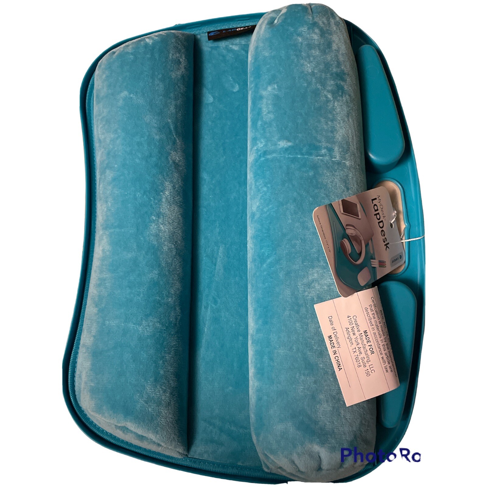 LapGear Mydesk Lap Desk with Device Ledge and Phone Holder - Turquoise - Fits...