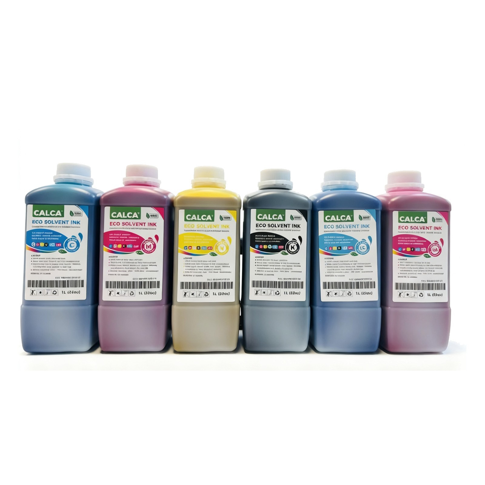 US Stock 1L/Color Calca Compatible ECO Solvent Ink CMYKLCLM Color Option