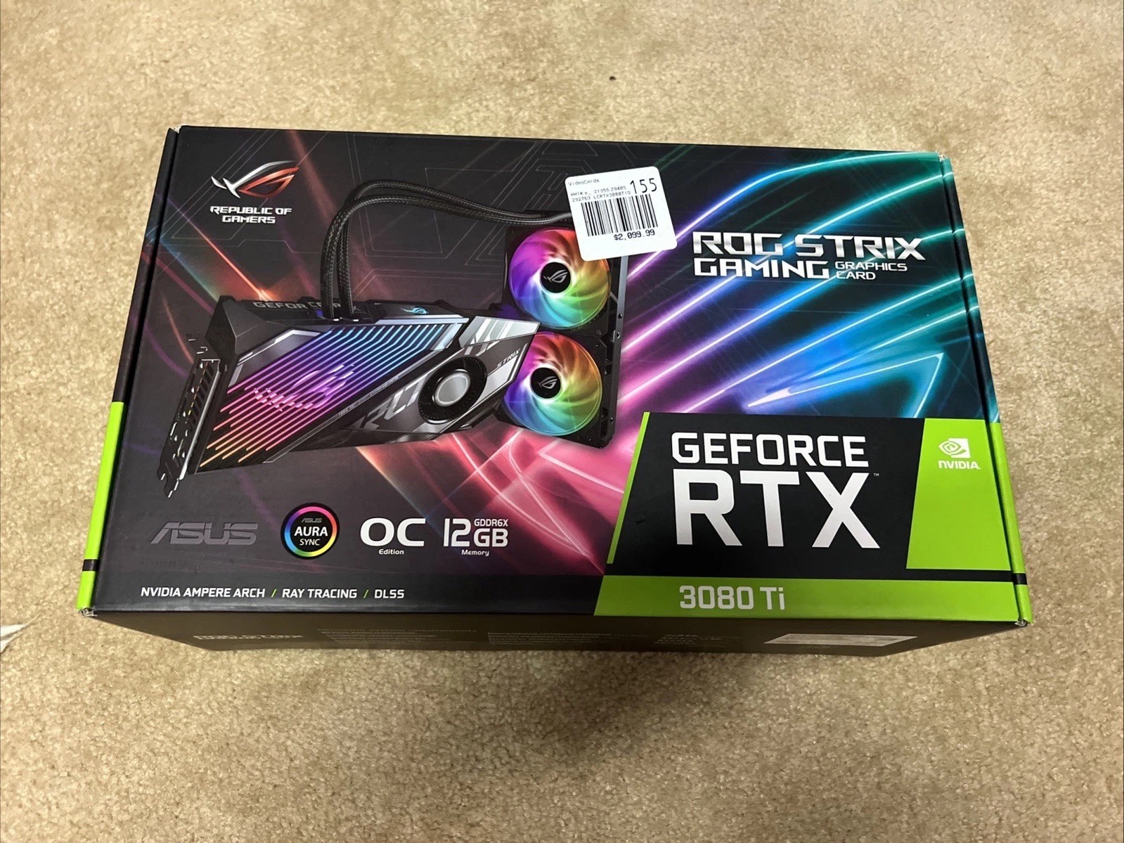 Nvidia GeForce RTX  3080Ti ROG STRIX OC 12 GB Water Cooled