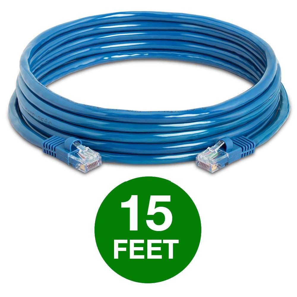 2 PCS Blue Cat5e Patch Cable Cat5 Ethernet Cord RJ45 Connectors LAN UTP Wire