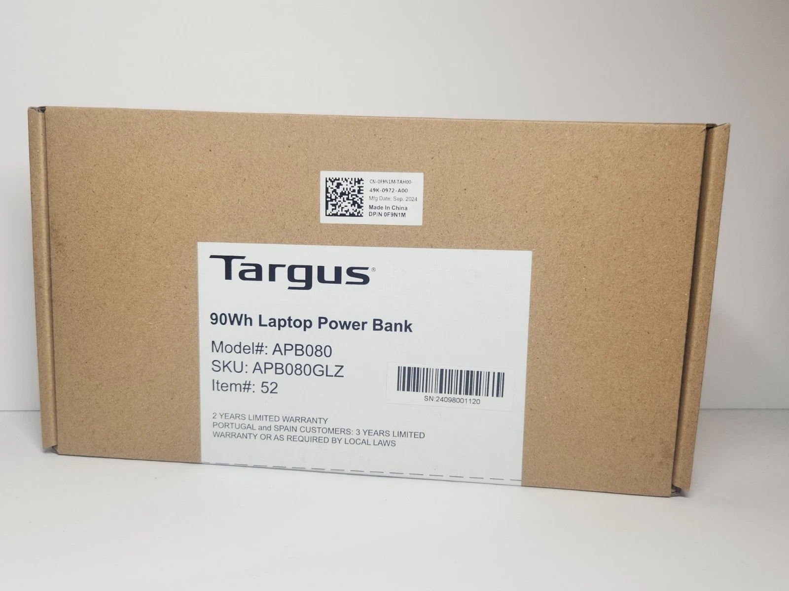 BRAND NEW FACTORY SEALED Dell Targus 90Wh Laptop Power Bank, 100W USB-C Portable
