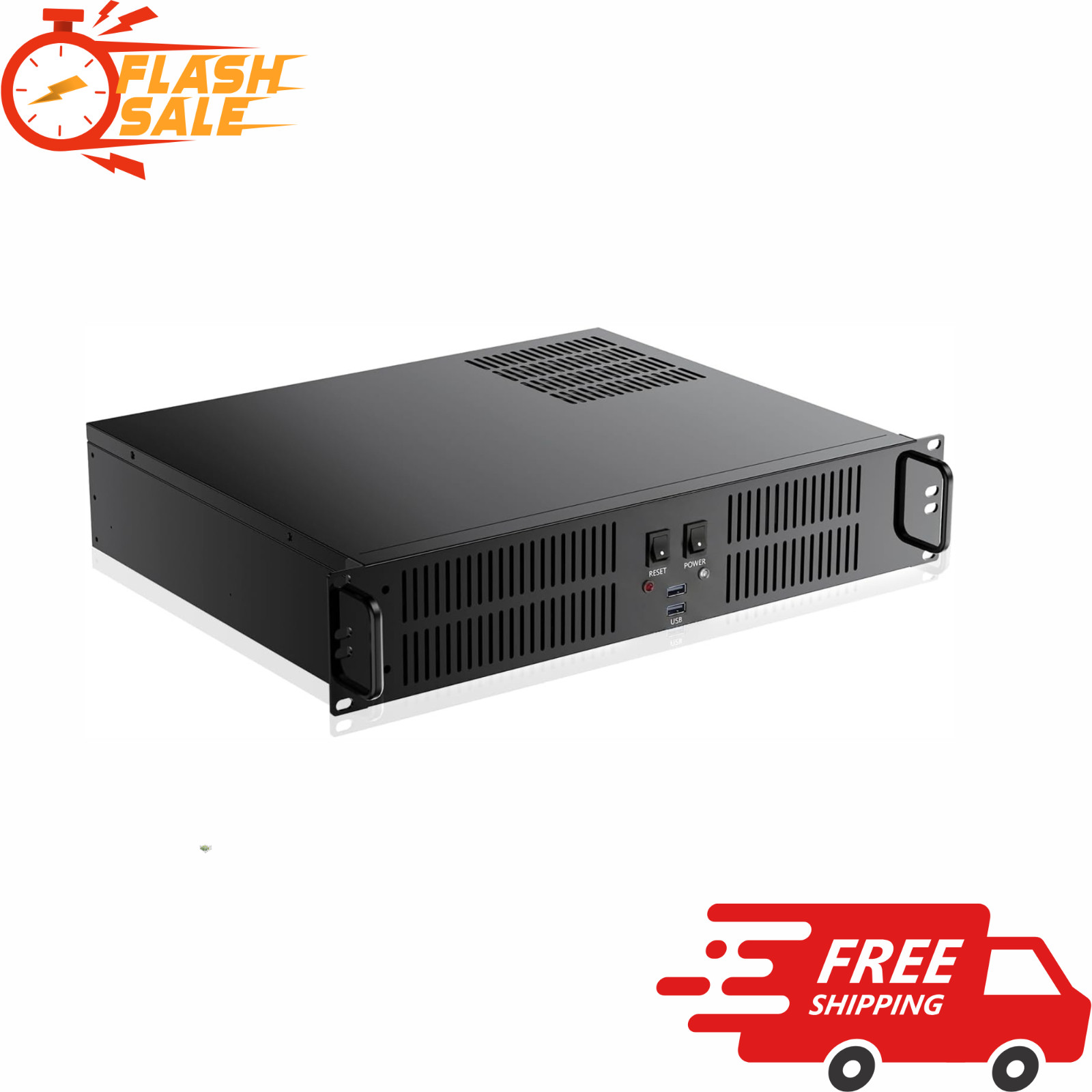 NEW 2U Micro ATX Rackmount Chassis 3x3.5" HDD 1x2.5" SSD USB