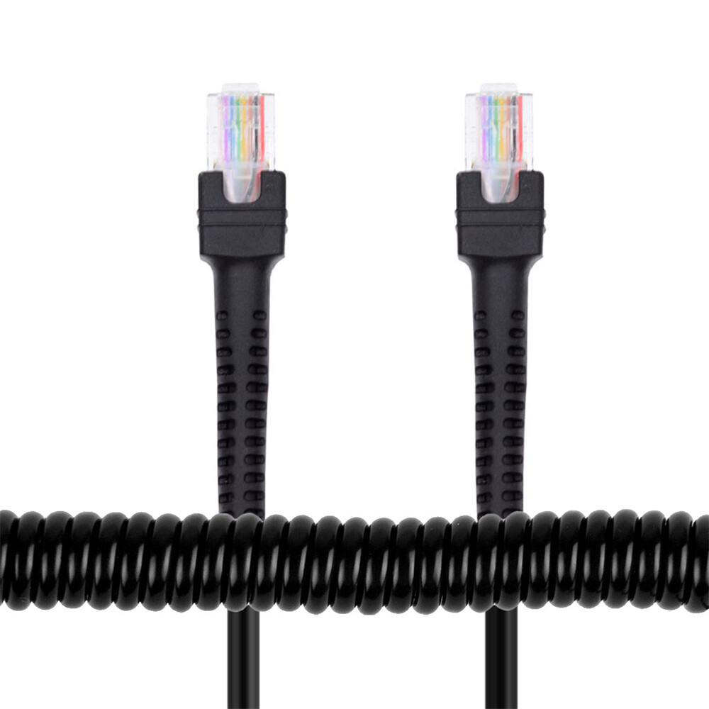 CY Cat6 RJ45 8P8C UTP Lan Ethernet Network Patch Cord Stretch Coiled Cable 100cm