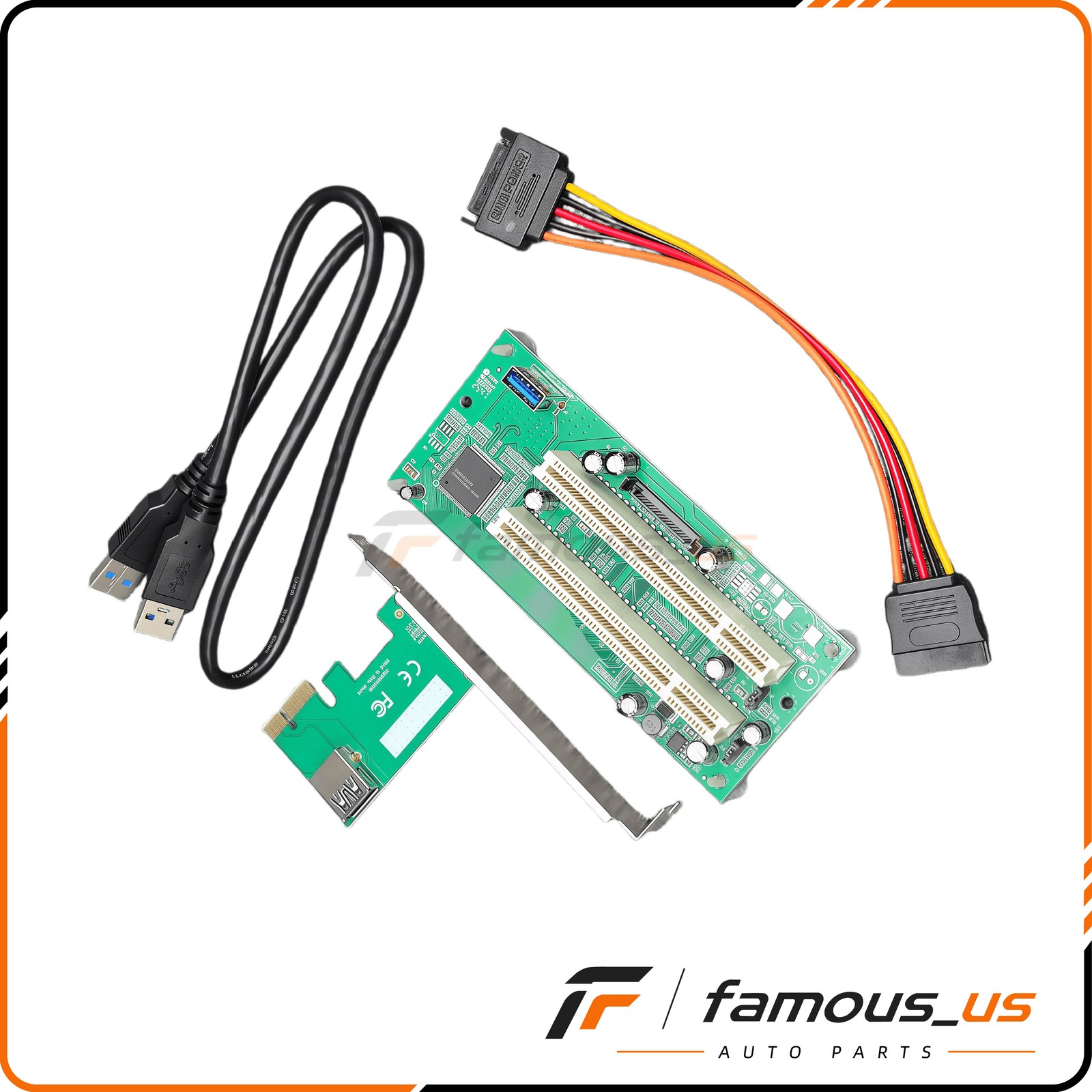 New PCI-Express PCI-e to PCI Adapter Card PCIe to Dual Pci Slot Expansion Card