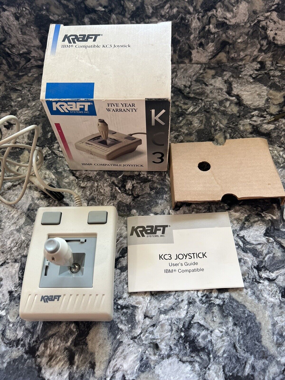 Kraft kC3 Joystick IBM Compatible Vintage Untested Complete In Box