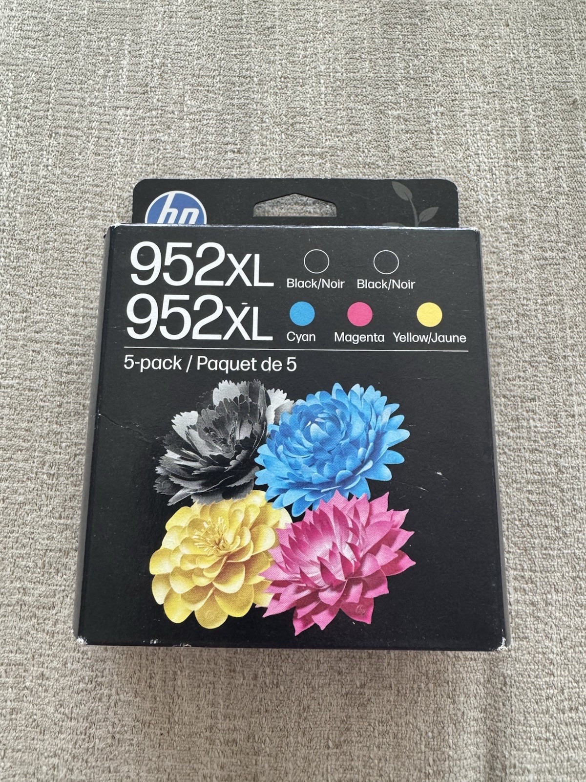 5-PACK HP GENUINE 952XL BLACK & COLOR INK (RETAIL BOX) OFFICE JET PRO 8740